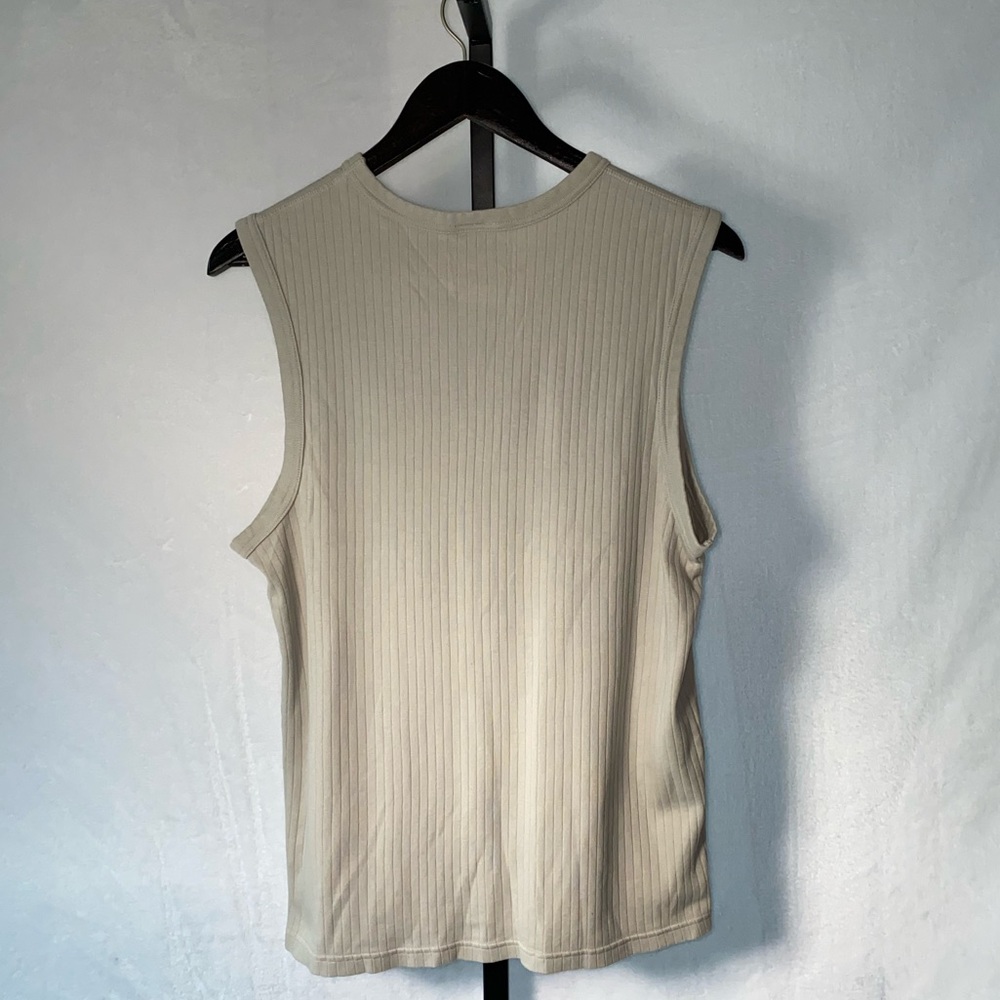 Express | Men’s Ribbed Tanktop Light Olive S - Picture 3 of 3